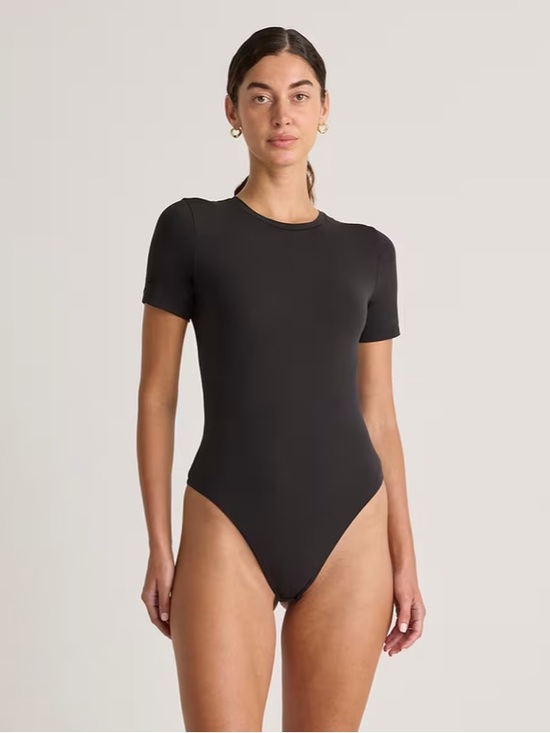 Quince Tops - NWT Quince Second Skin T-Shirt Bodysuit black medium